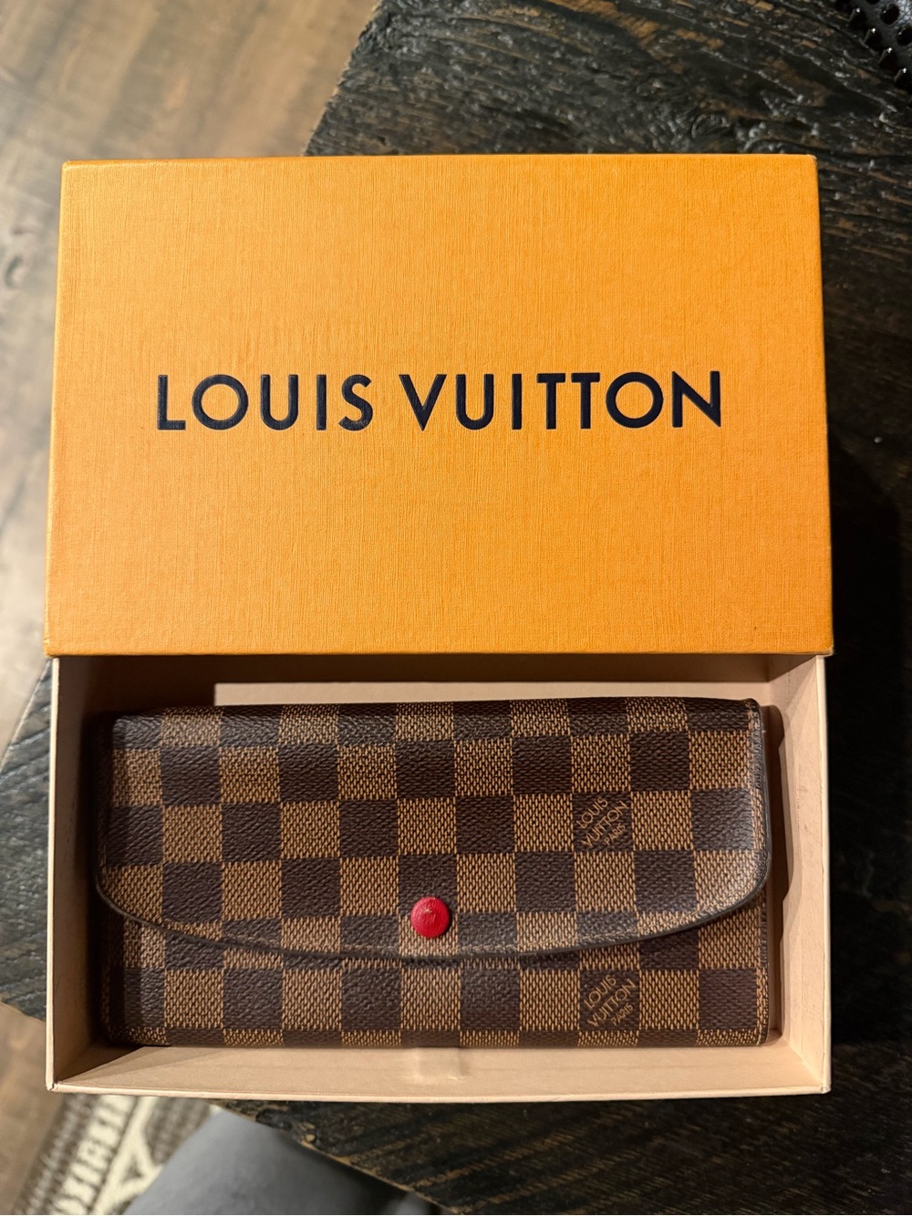 Louis Vuitton Brown Damier Ebene Long Wallet